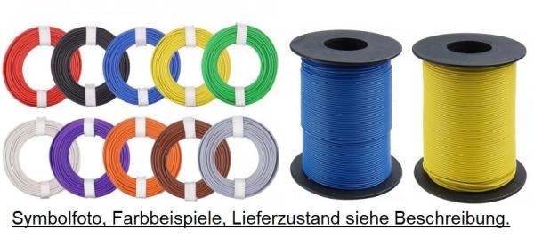 Kupferlitze, 2 x 0,14 mm², 2-adrig, einfarbig, 100 m Spule, verschiedene Farben zur Auswahl